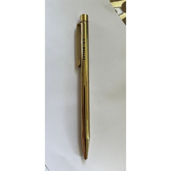 Vintage Sheaffer Targa Imperial Brass Ball Point Pen - Engraved Name - Picture 1 of 9
